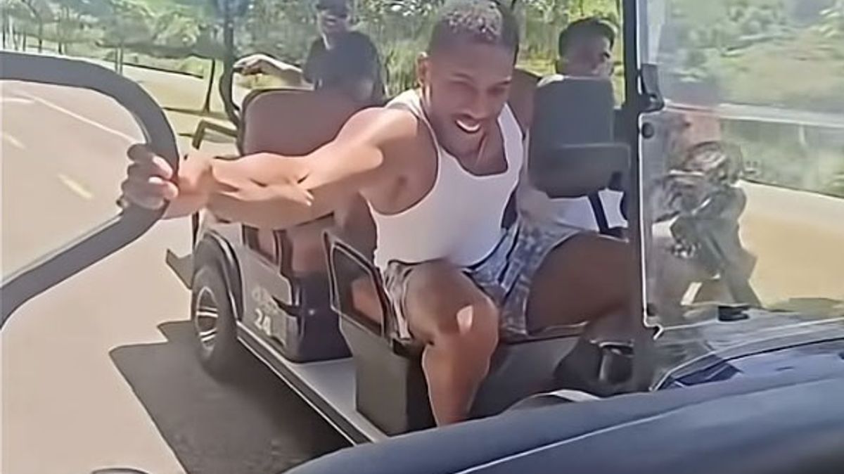 Anthony Joshua budzi niepokój fanów nietypowym nagraniem z wózkiem golfowym