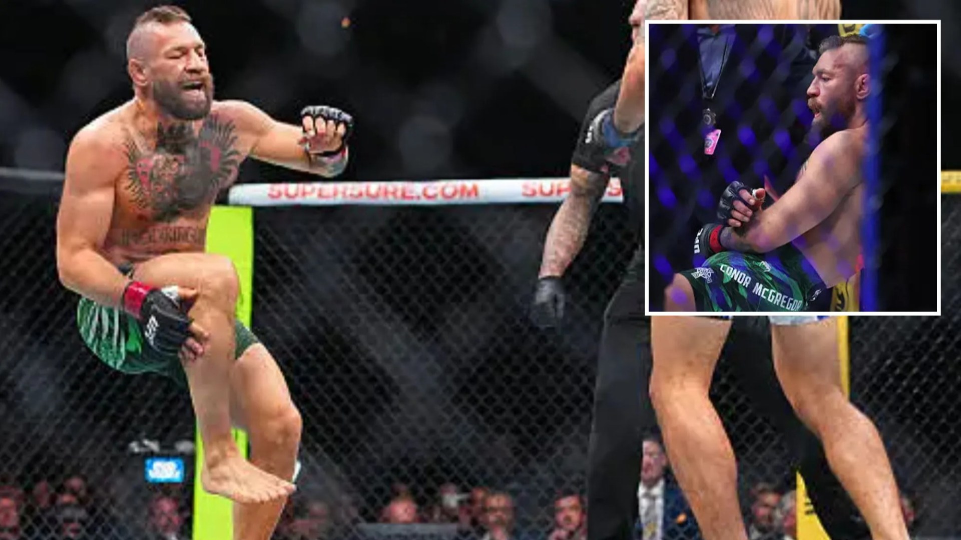 Dramatyczny powrót Conora McGregora. Kontuzja nogi kończy walkę z Maxem Hollowayem na UFC 329