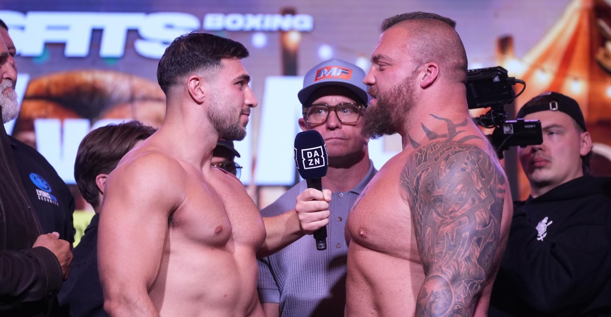 Eddie Hall waży o 100 funtów więcej niż Tommy Fury przed walką Misfits Boxing 27