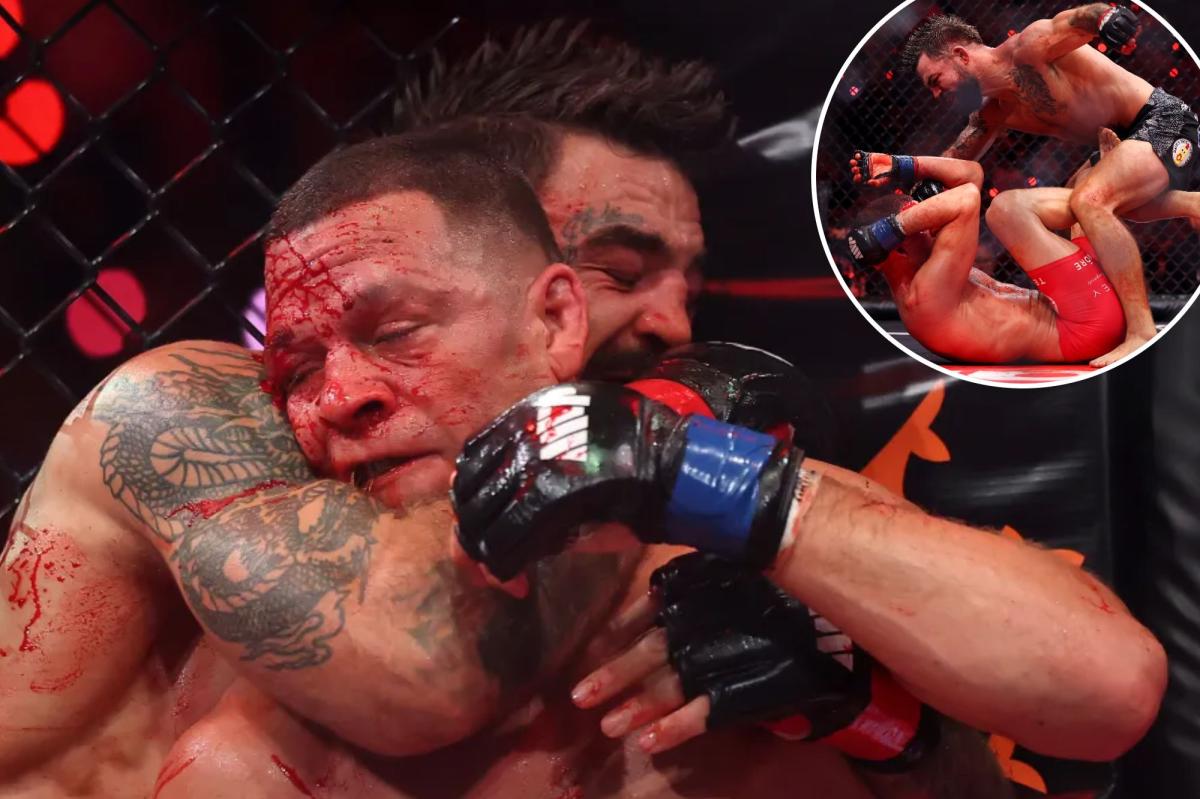 Mike Perry bloodies and beats Nate Diaz on Rousey-Carano MMA undercard