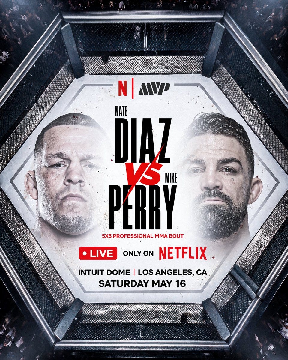 Nate Diaz nieznacznym underdogiem przed walką z Mikiem Perrym na Netflixie