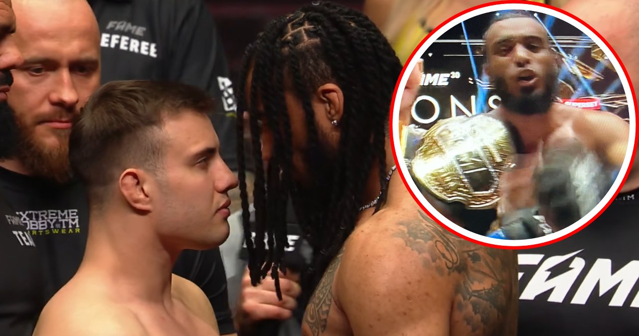 Maksymilian 'Wiewiór' Wiewiórka podwójnym mistrzem FAME MMA po zwycięstwie nad Albertem Simao