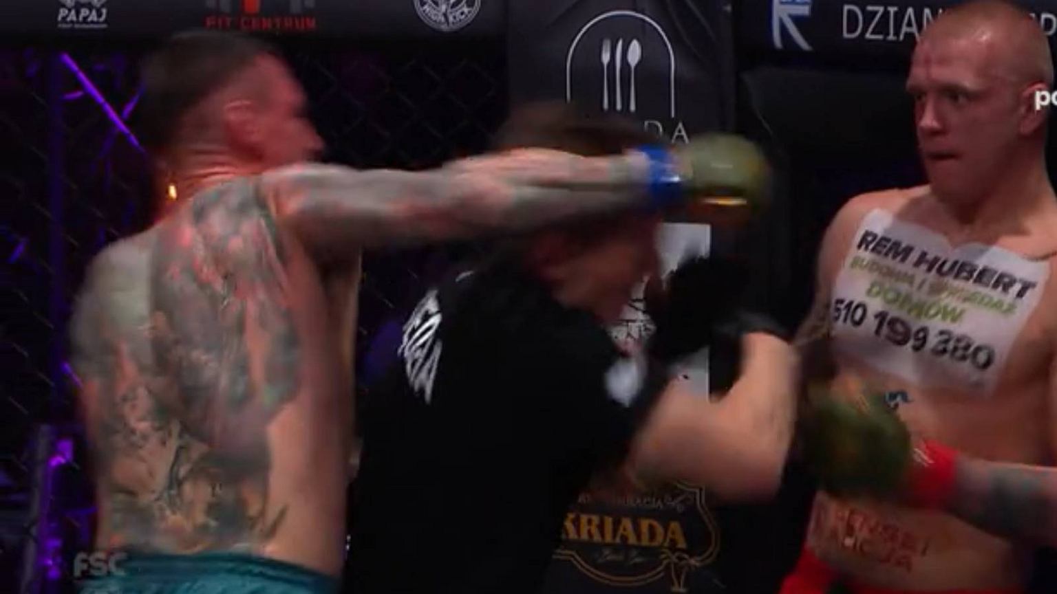 Niebezpieczny incydent na FSC 12. Sędzia trafiony ciosem po walce